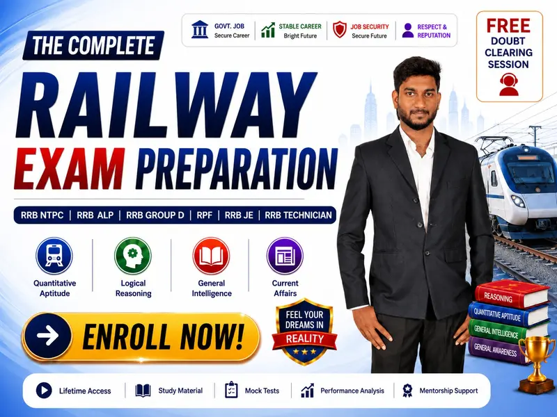 Railway Exam - RRB NTPC, ALP, Group D,JE, Technician